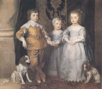 Dyck, Anthony van The Three Eldest Children of Charles I (mk25) Sweden oil painting art